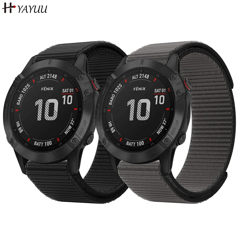 Yayuu Cinturini In Nylon Ad Anello Da 26 Mm Per Fenix 6X / Fenix 5X / Fenix 7X, Cinturino Per Orologio Lavabile Ultraleggero Ad Asciugatura Rapida Per