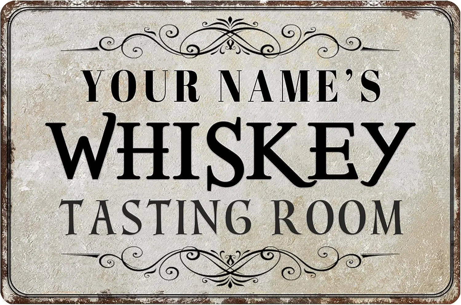 Ctom Whskey Tsg Room Sgn Персонализированный Nme Lumnum Ретро Wll Декор