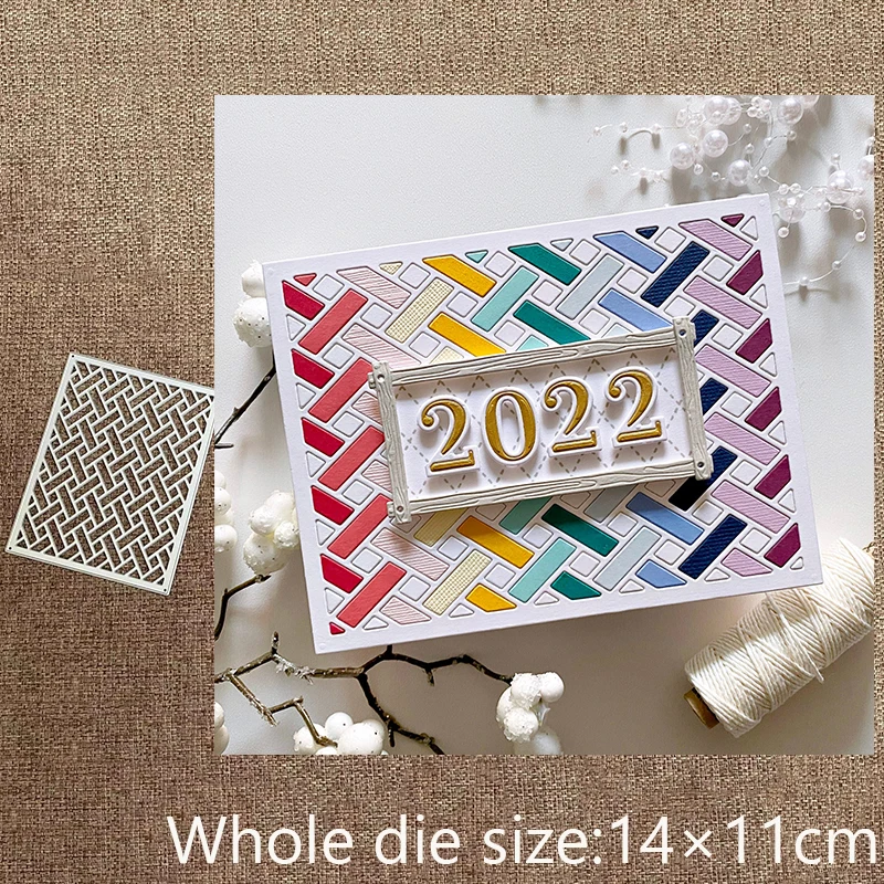 

New Design Craft Metal stencil mold Cutting Die Basketweave Background scrapbook die cuts Album Paper Card Craft Embossing