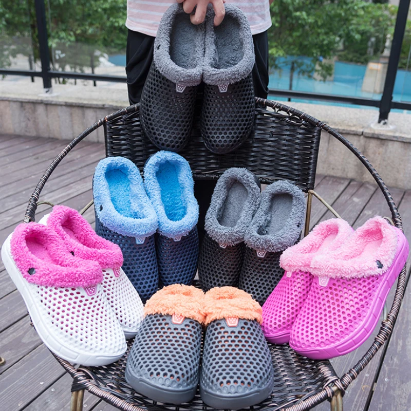 

мужские шлепанцы тапочки для дома тапочки мужские домашие летняя мужская обувь Мужские домашние тапочки, зимние однотонные флисовые повсе...