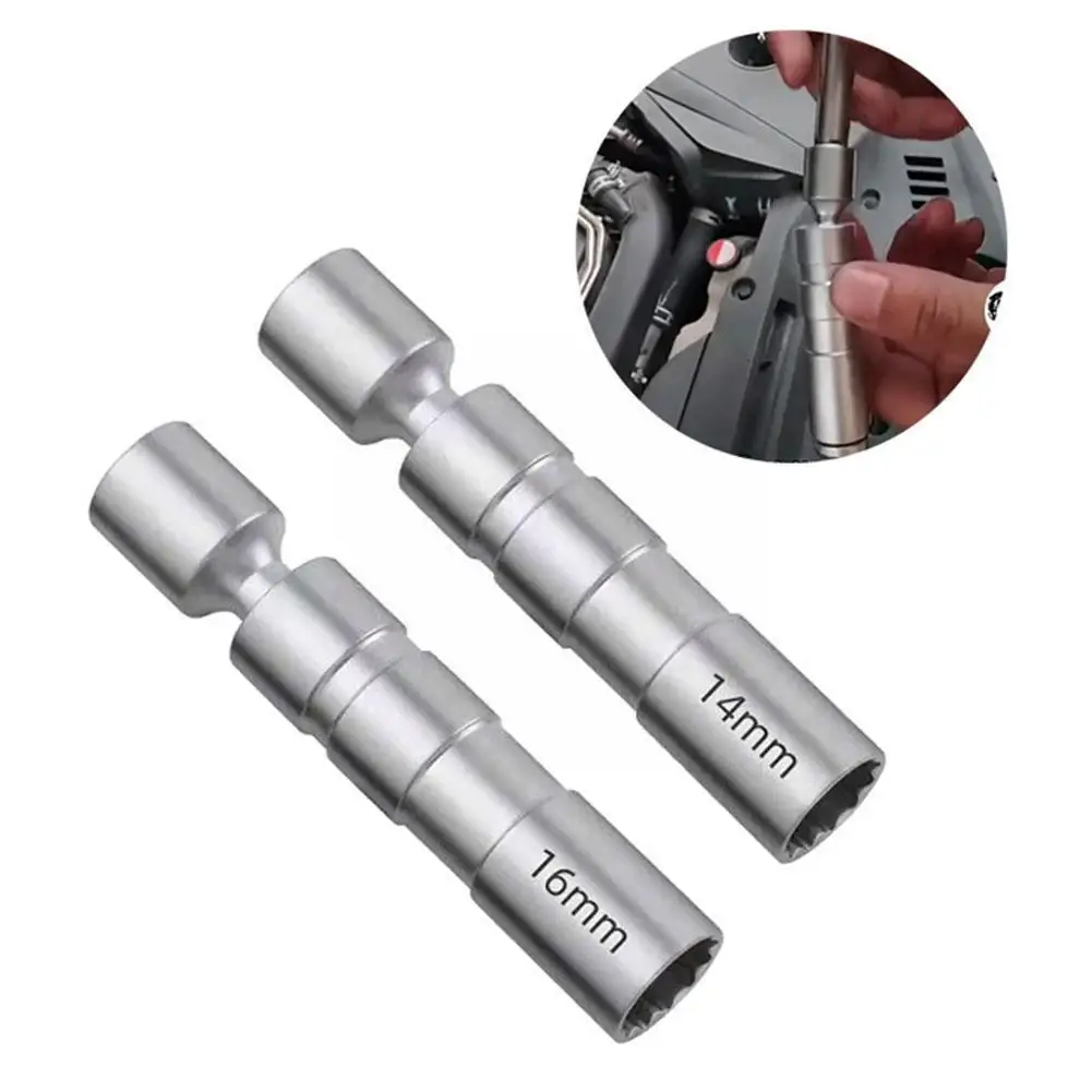 

14/16mm Socket Wrench Magnetic 12 Angle Tool Thin Repairing Accessories Drive Sockets Wall Car 3/8" Removal T4s5