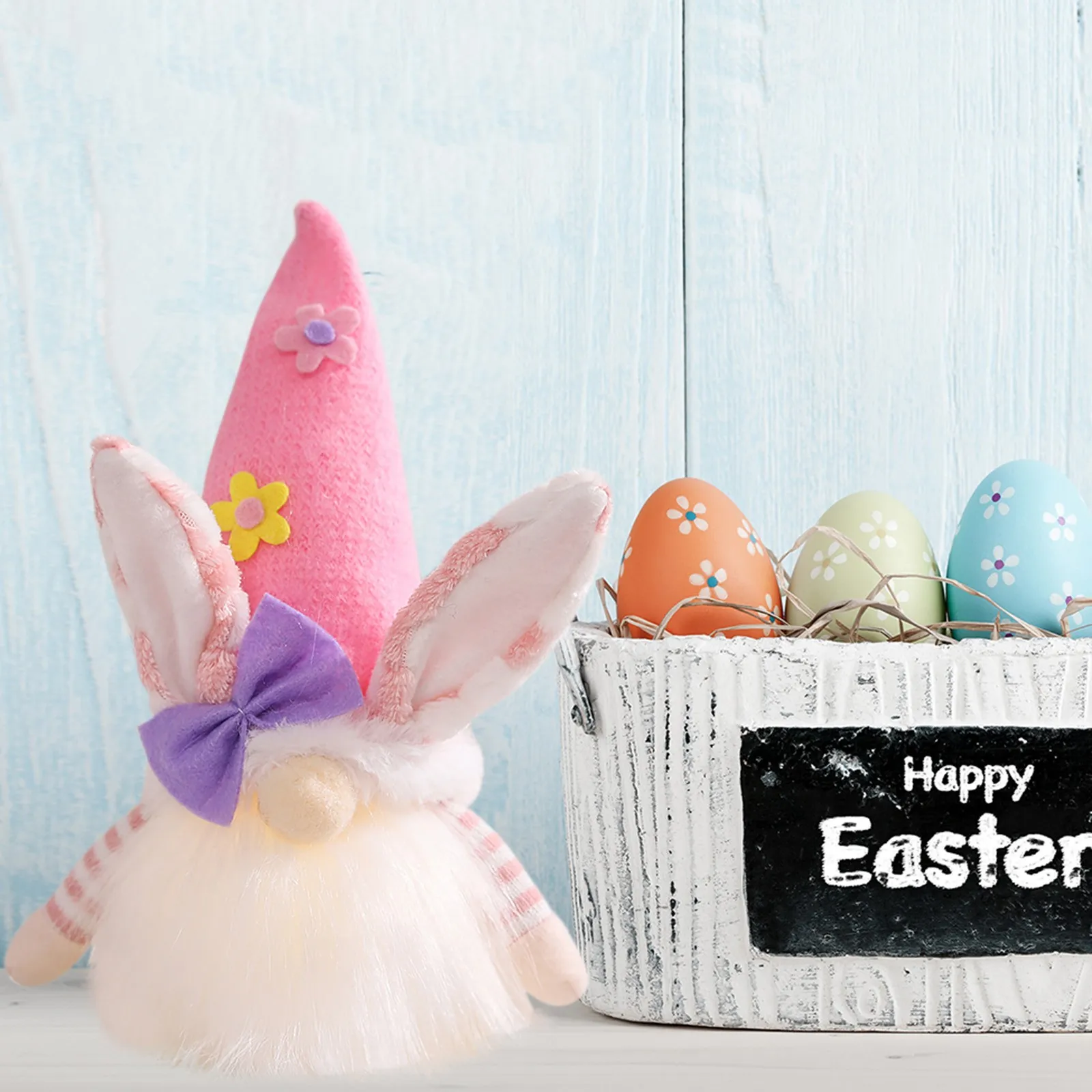 

Gnomes Plush Doll Dwarf Decoration Gifts Easter Adornments Home Cartoon Rabbit Ear Cute Doll Dwarf Gnome Ornaments Decorations