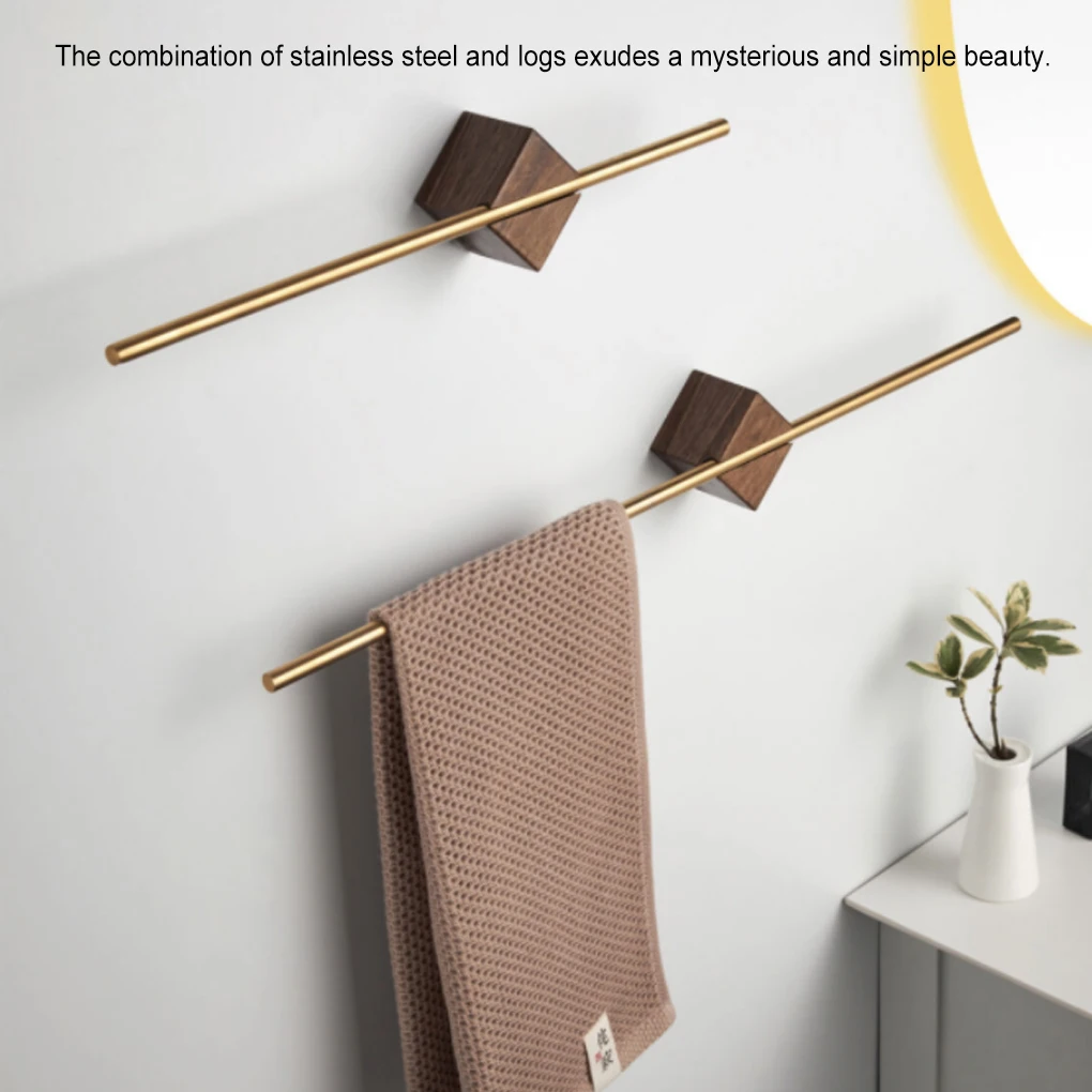 

Towel Rack Moistureproof Waterproof Simple Style Stylish Hotel Washcloth Bracket Holder Stand Accessories Black