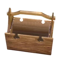 2 in 1 Wooden Folding Table Portable Folding Table Picnic Basket Picnic Desk  Folding Desk with Wine Glass Holder