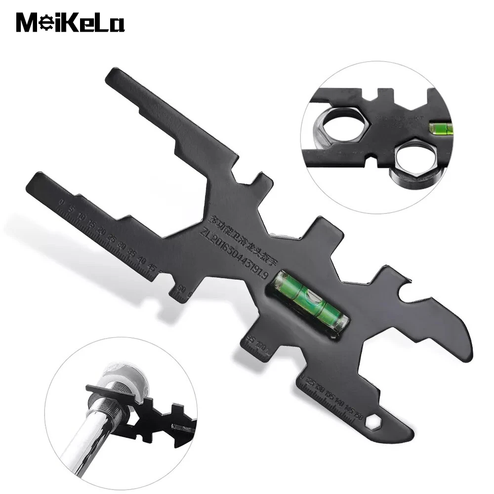 Multifunctional Bathroom Wrench Counter Basin Drain Hose Installation Spanner Repair Tool for Kitchen Toilet Bowl Sink Faucet