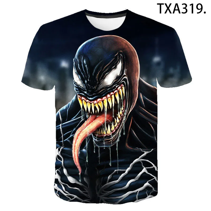 

Boys Girls New Summer Venom T-shirt Children Casual 3d Print T Shirt Funny Cool Boy Kids Marvel Tee Harajoku Streetwear Tops