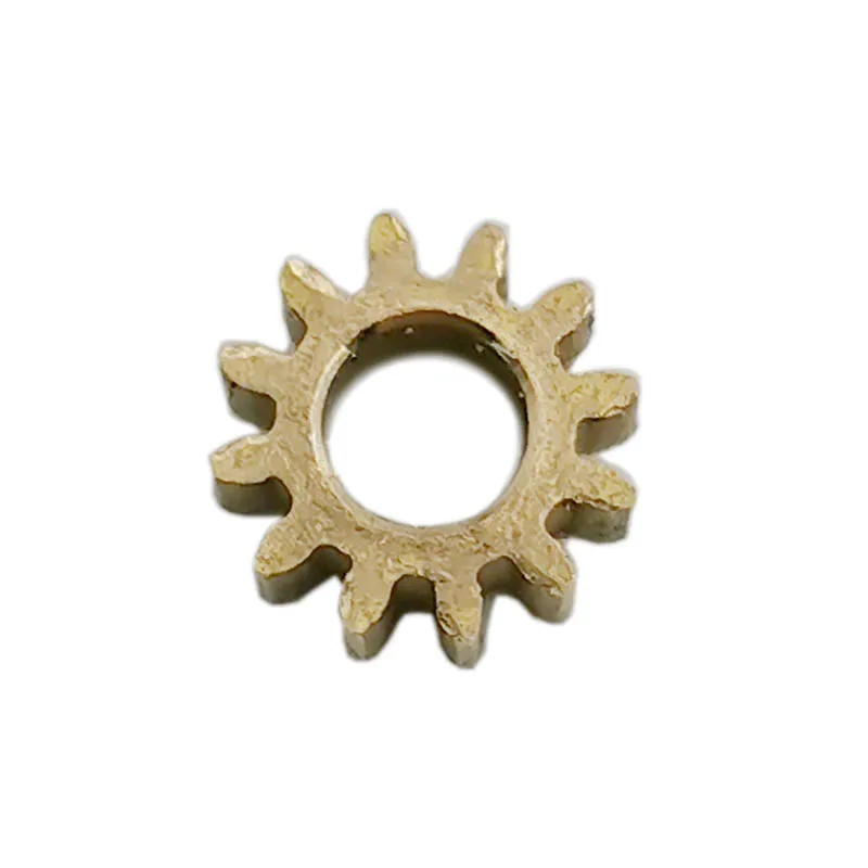 

12 Teeth 0.6M Copper Gear OD=8.2mm Thickness=5mm Toy Motor Drone Brass Pinion Hole 3/ 3.17/ 4mm 123A 123.17A 124A