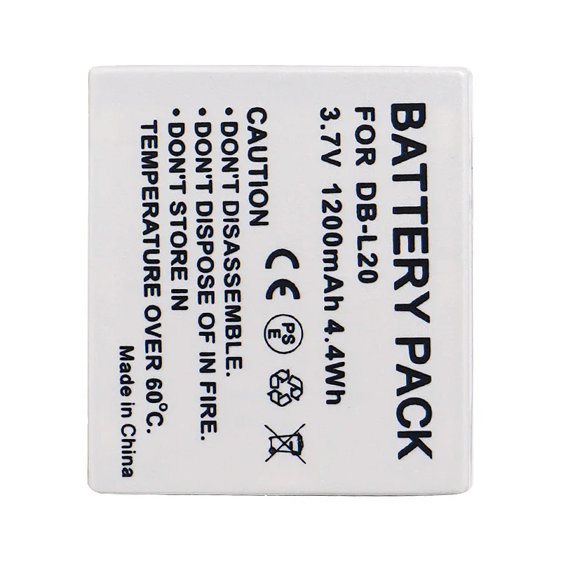 Фото Аккумулятор DB-L20 DBL20 для Sanyo Xacti DMX-C1 C4 C5 C6 CA6 CA65 CA8 CA9 CG5 CG6 CG9 DSC-C4 C5 E6 J4 VPC-C1 C4 C40 Аккумуляторы №4