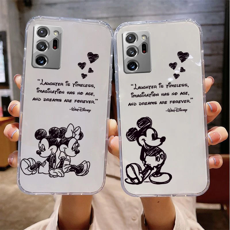 

Disney Cool Mickey Minnie For Redmi Note 12 Pro Plus 11 11T 10 9 8 Pro Lite Pro Max 5G 4G Transparent Phone Case