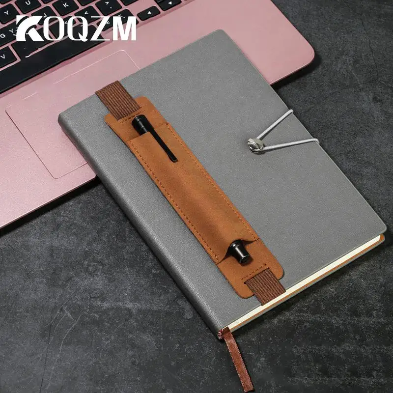 

Adjustable Elastic Ribbon Pen Holder PU Leather Pen Holder Pocket Elastic Notebook Pen Holder Detachable Bandage Pen Holder