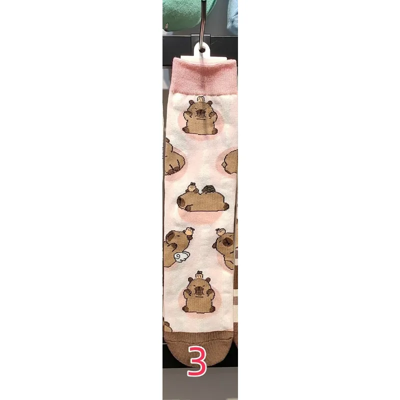 Забавные милые хлопковые носки с капибарой унисекс женские и мужские модные в