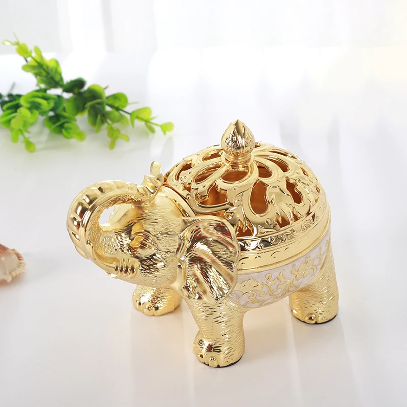 

Горелка для благовоний в виде слона в европейском стиле, украшение для дома в форме высокой ступни, для прихожей, крыльца, изысканная резьба ...