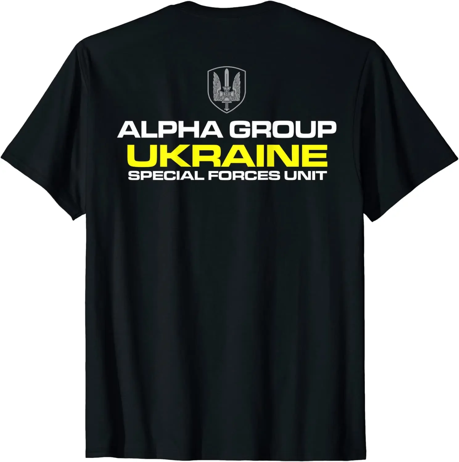 Фото Футболка Ukraine Special Forces Alpha Group Spetsnaz SBU, 100% хлопок, с круглым вырезом, летняя повседневная мужская футболка с короткими рукавами, размер S-3XL №2