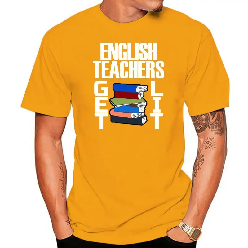 

Teacher Gift English Teachers Get Lit t shirt Designs tee shirt O-Neck Family Loose Comfortable summer cool shirt