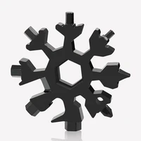 18 in 1 snowflake spanner keyring hex multifunction outdoor hike wrench key ring pocket multipurpose camp survive hand tools