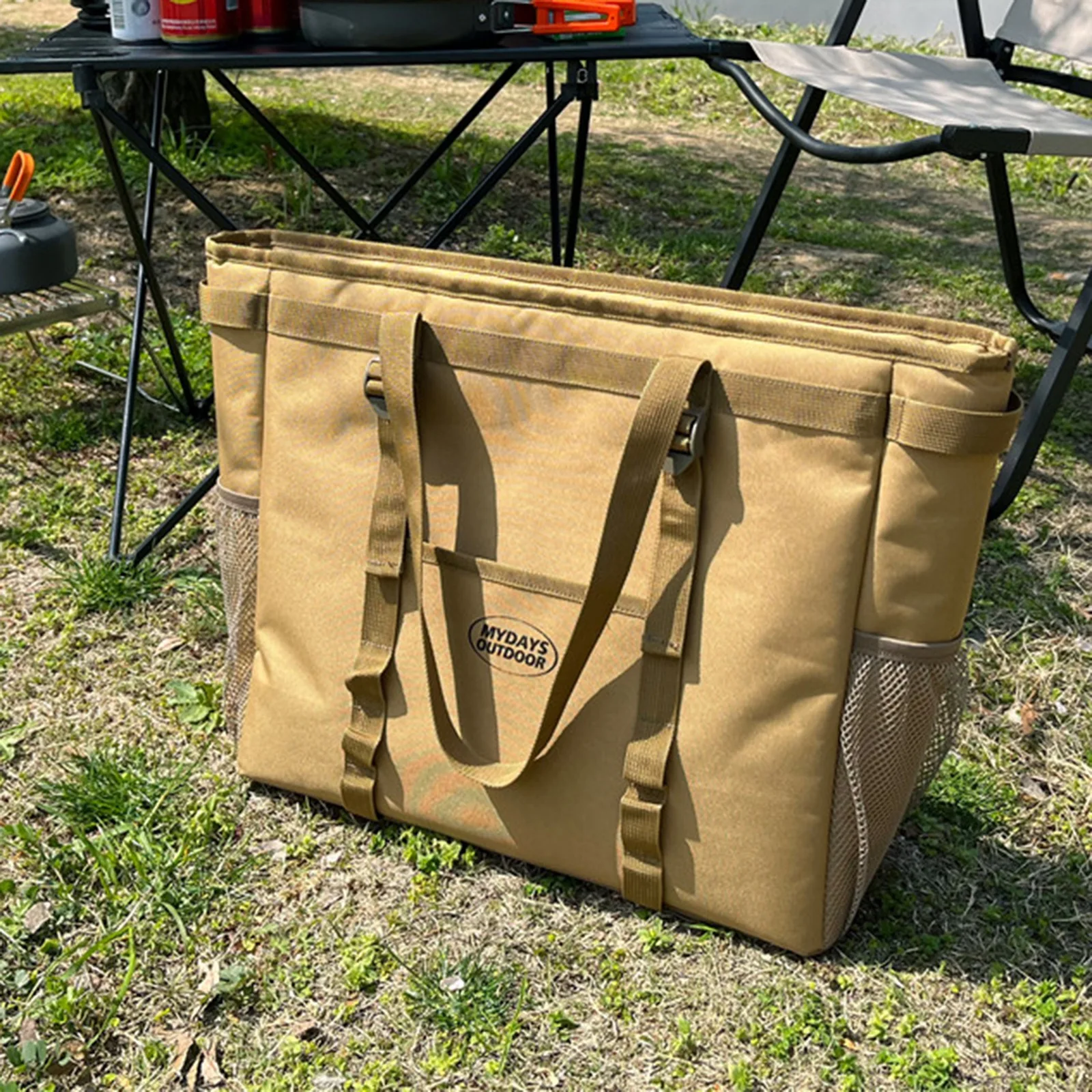 

Brand New Camping And Hiking Storage Bag Camping Storage Bag Pearl Cotton 600D Encrypted Oxford Cloth PVC Sandwich Net