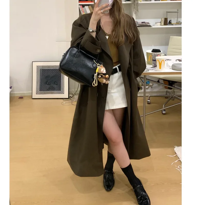 Женская осенняя широкая версия реглан ленивая шикарная шелковая куртка с