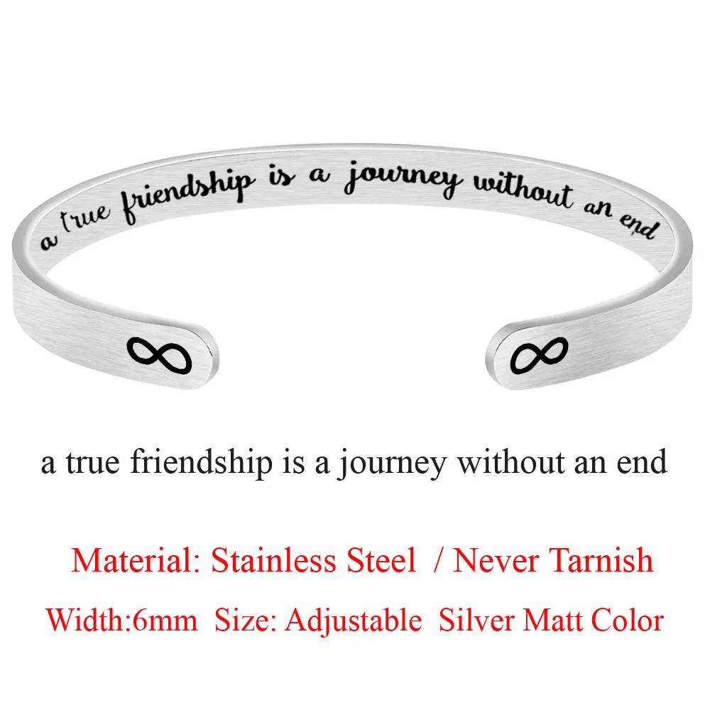 Вдохновляющие браслеты из нержавеющей стали настоящая дружба-это путешествие