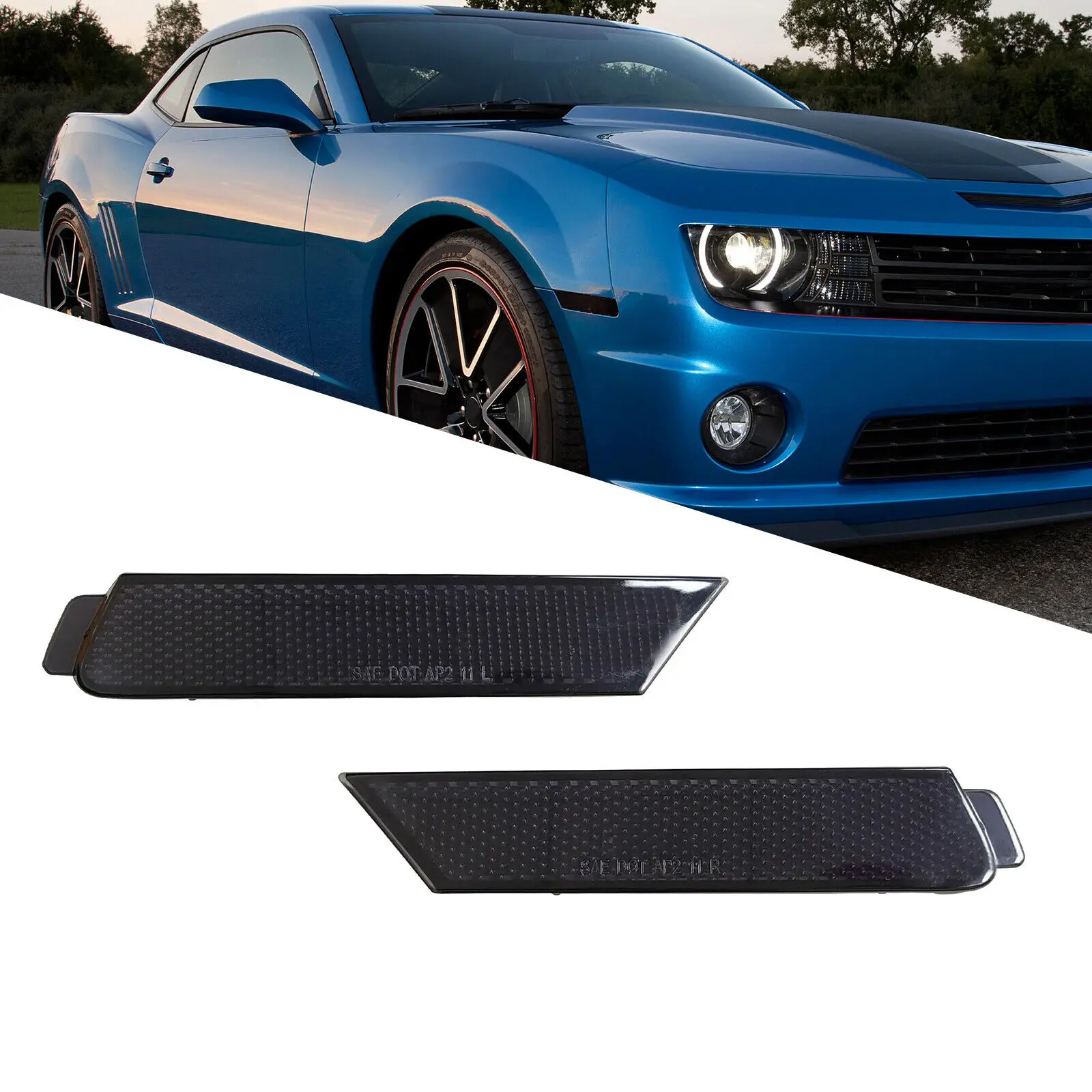 

Smoke Front Side Marker Signal Parking Light Indicator For 10-2015 CHEVY Camaro