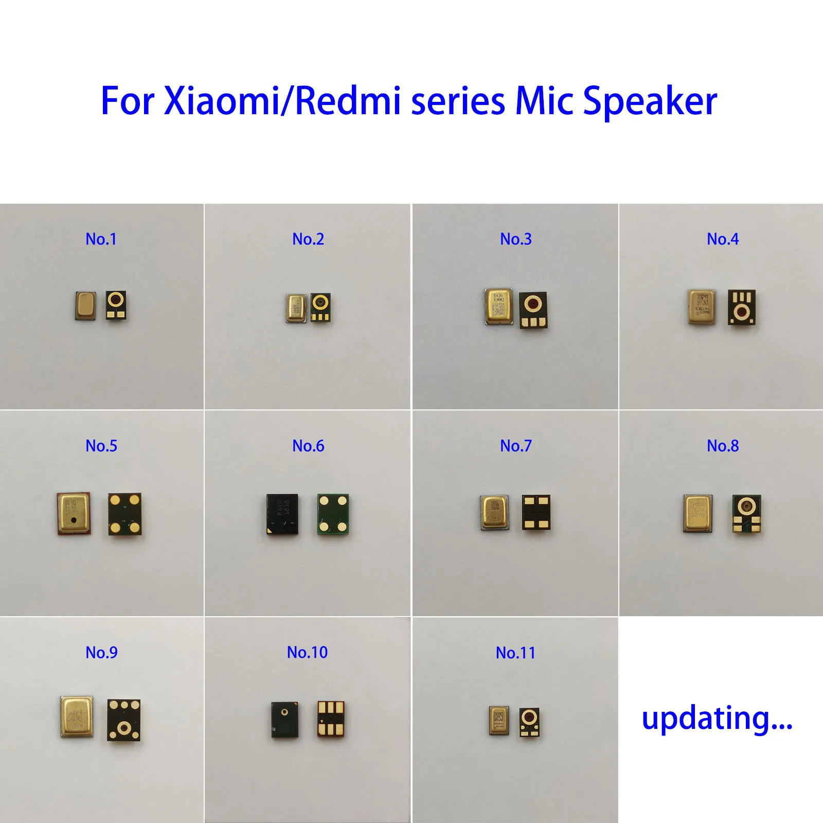 10 шт. внутренняя микрофонная Колонка для Xiaomi 14 13 12 11 9 Max Poco X3 Redmi NOTE 8 7 7A 9S K50 K40 K60 K30 Pro