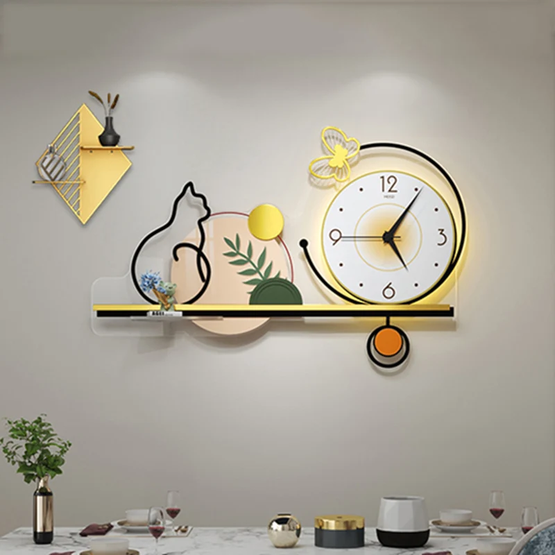 

Modern Design Wall Clock Led Silent Large Stylish Wall Clock Free Shipping Decorative Living Room Horloge Murale Home Decor