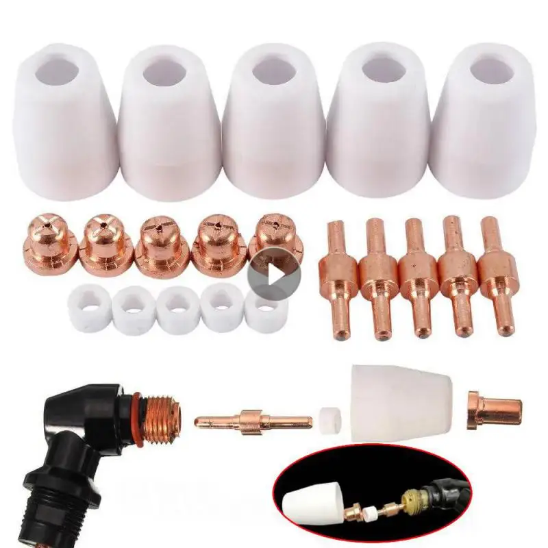 

Plasma Cutter Tip Electrodes Nozzles Kit Soldering Plasma Cutter Cutting Nozzles Air Plasma Tips Cutters Welding Accessories
