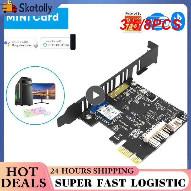 

3/5/8PCS 1x Pcie Card Pc Power Button Reset Switch Tuya Wifi Pcie Card Support Alexa Google Home Smart Life App