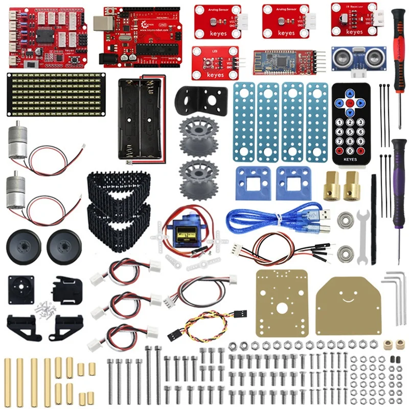 

Мини умный Танк робот V3.0 Комплект для Arduino робот автомобиль DIY программируемый стержень Игрушки совместимы с Arduino & Mixly