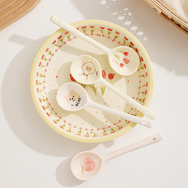 Керамическая Кофейная Ложка Для Супа Хлопья Джема Милая Бытовая Посуда