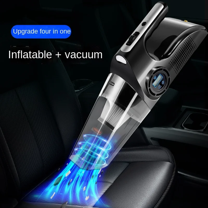

Factory direct sale car vacuum cleaner four in one portable wireless digital display air pump car dual-use high power