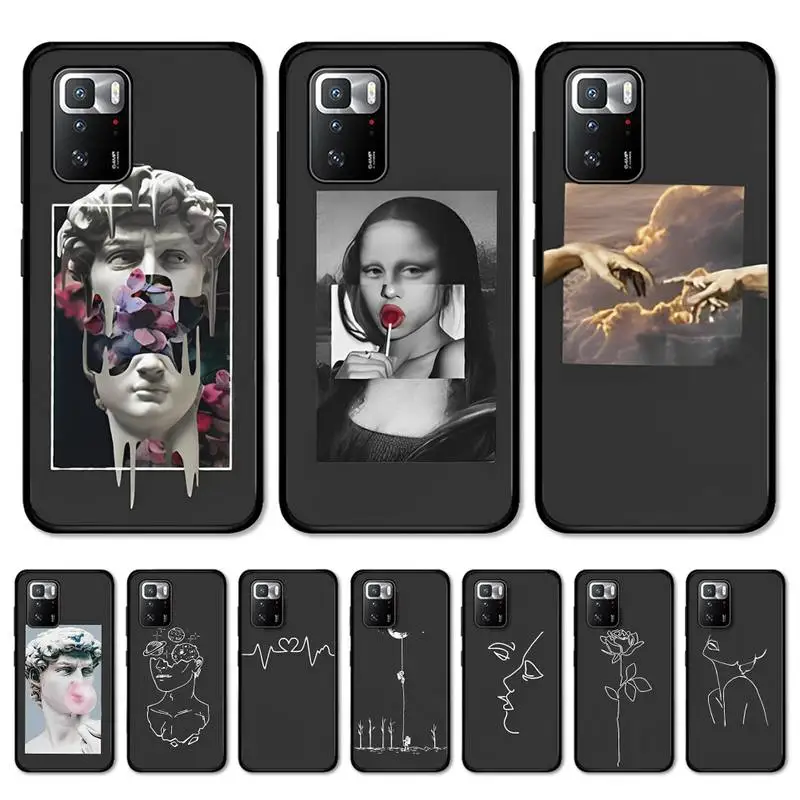 

Line Design Pattern Phone Case for Redmi Note 8 7 9 4 6 pro max T X 5A 3 10 lite pro