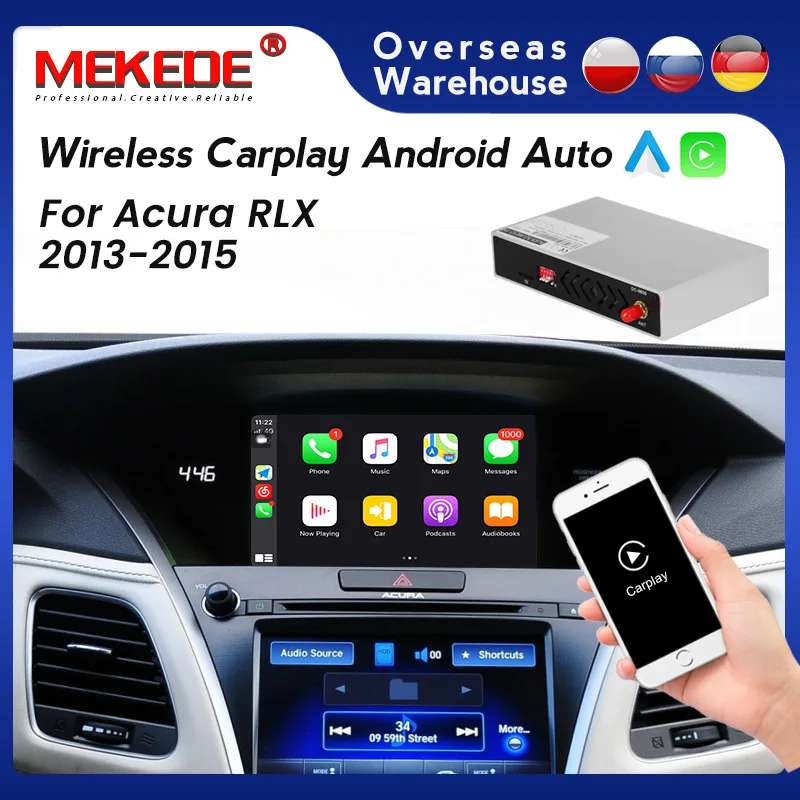 

Для Acura RLX 2013-2015 Android автомобильный декодер коробка проводной и беспроводной Apple CarPlay Автомобильная Поддержка Siri IOS Android Авто Mirrof link
