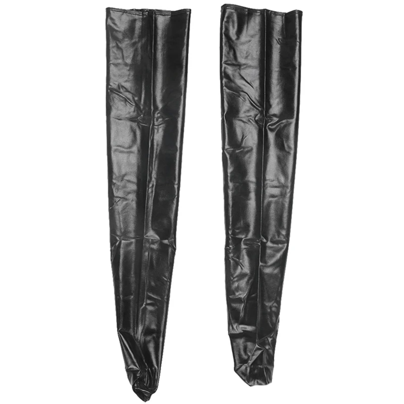 

Womens Stockings Thigh Tights Latex Socks Glam Rock Gothic Wetlook Erotic Leather Leggings