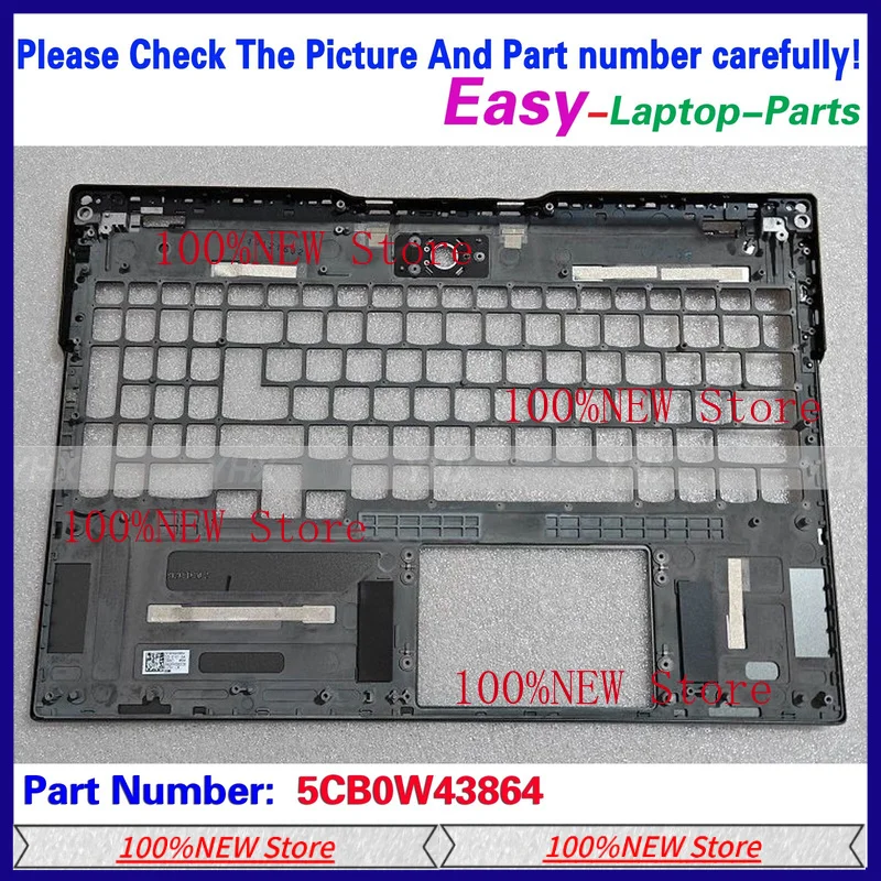 Фото Новая крышка клавиатуры/пальмрест/крышка C для Lenovo Y9000X R9000X, артикул 5CB0W43864 №2