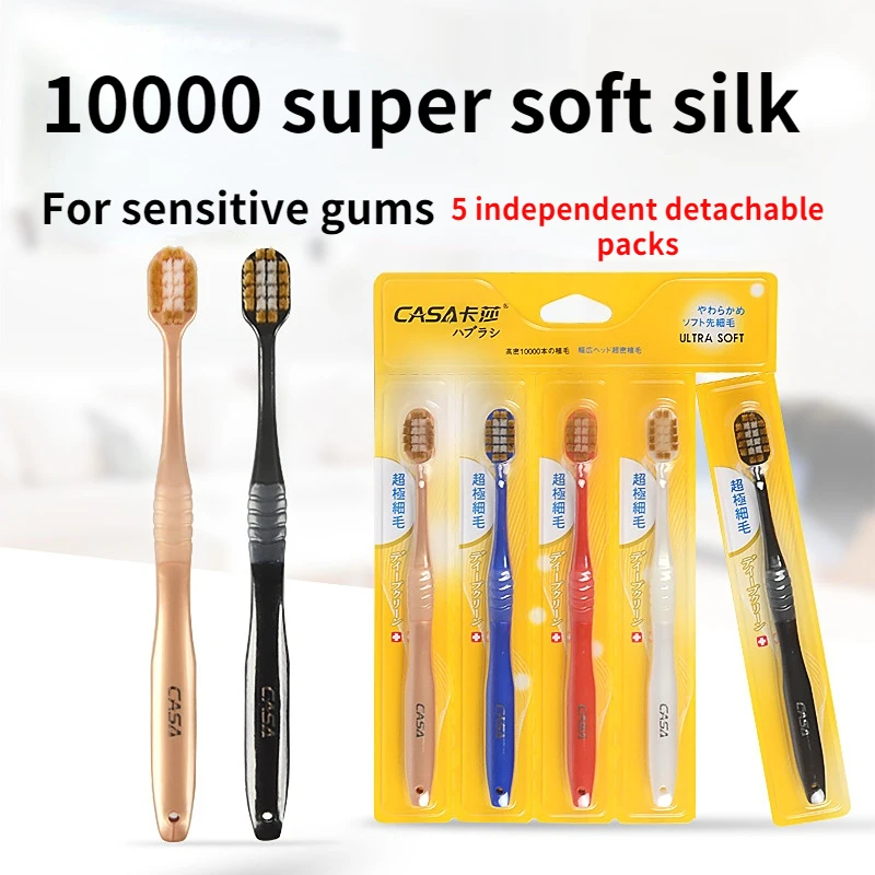 

5 Pack Super Hard Toothbrush Oral Care Extra Hard Bristles Designed for Smokers Adult Toothbrush