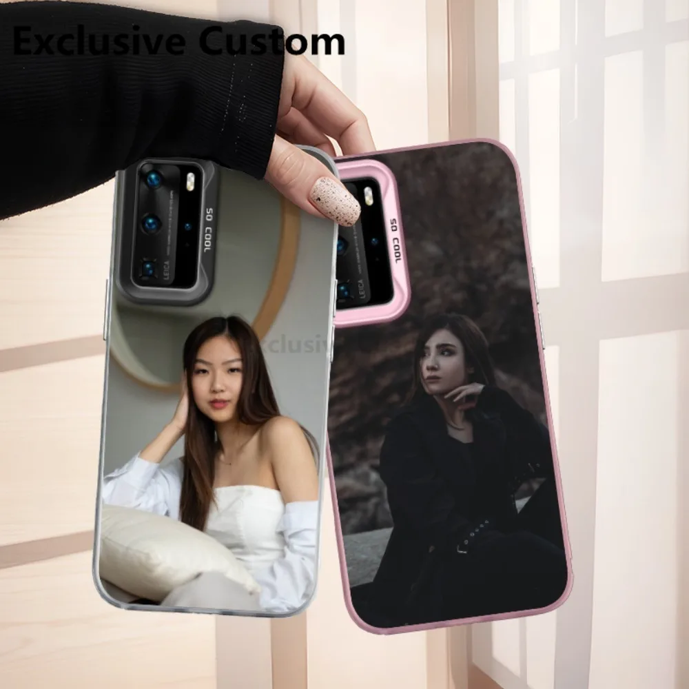Фото Эксклюзивный серой матовый чехол для телефона на заказ для Huawei MATE P40 50 P30 PRO Honor 50 90 DIY Cover Индивидуальный дизайн Имя Фото №4