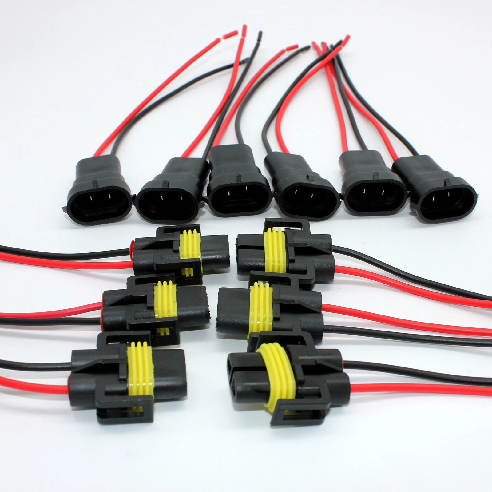 

12 шт. H8 H11 разъем кабеля H11 цоколь лампы адаптер мужской женский штекер для автомобильных фар противотуманные фары лампы высококачественный провод