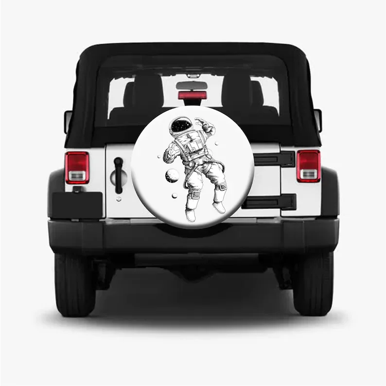 

Spare Tire Cover, Astronaut Trim Car, Personalized Jeep Suv Tire, Waterproof Tire Cover Without Camera Hole,Car Wheel Cover