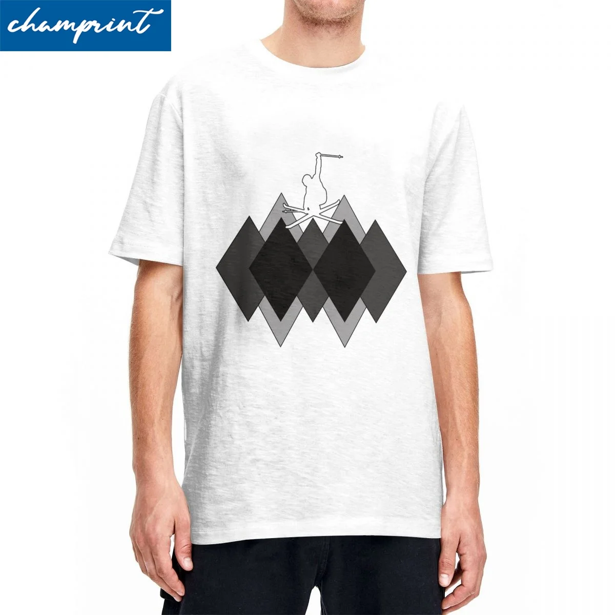 

Футболка Лыжная с круглым вырезом и коротким рукавом, унисекс