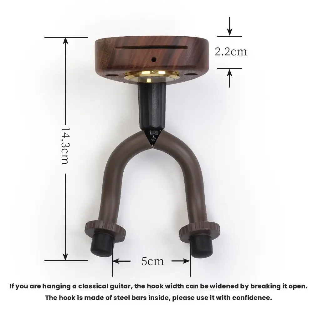 Универсальная деревянная настенная вешалка для гитары с гигрометром