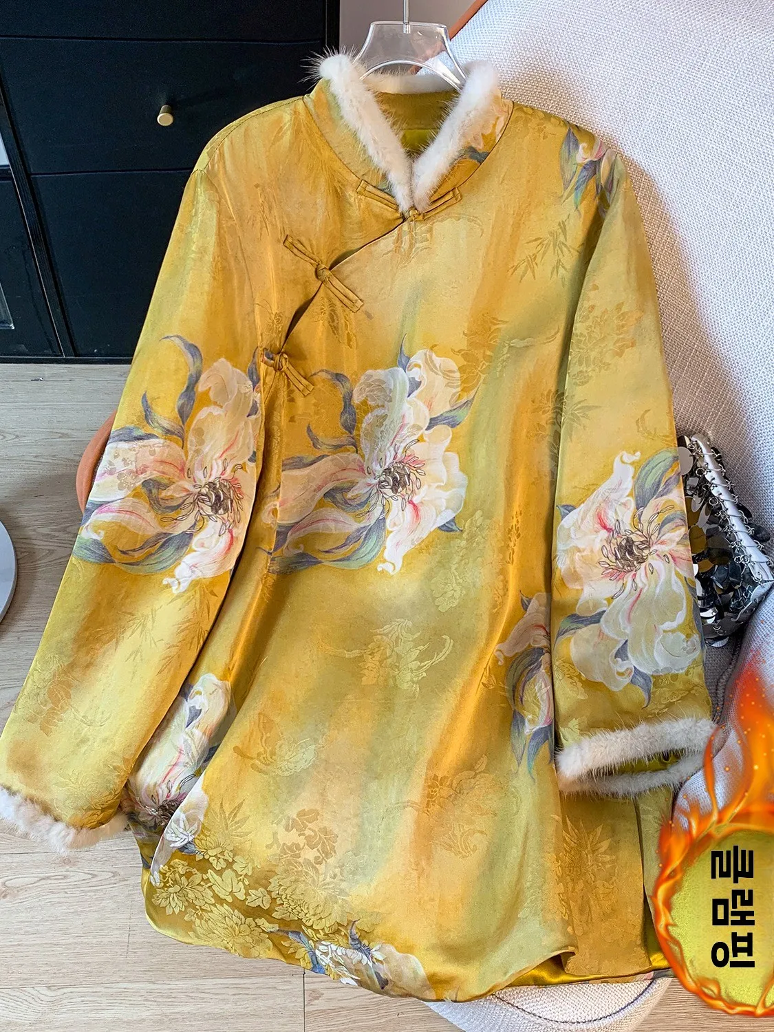 Новая китайская хлопковая рубашка с добавлением нижнего белья женская зимняя