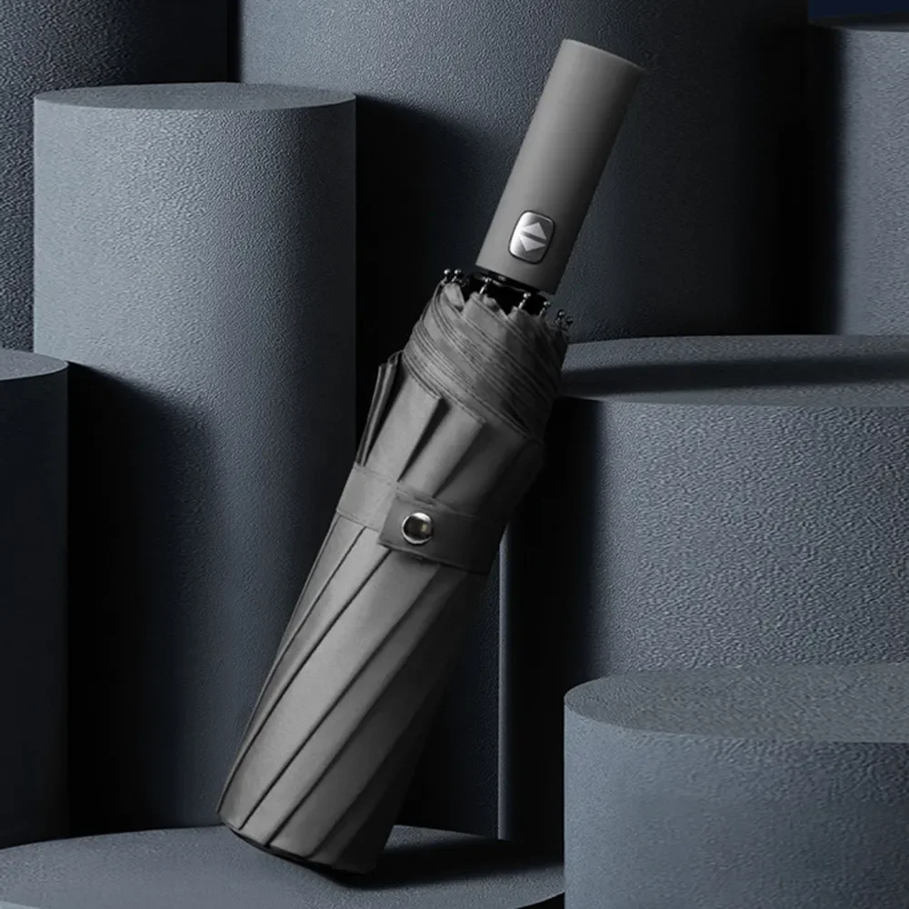 

NEW New Fully Automatic Umbrella Men Business 12 Ribs Windproof Big Golf Umbrella Rain Women Brand Guarda Chuva Folding Umbrella