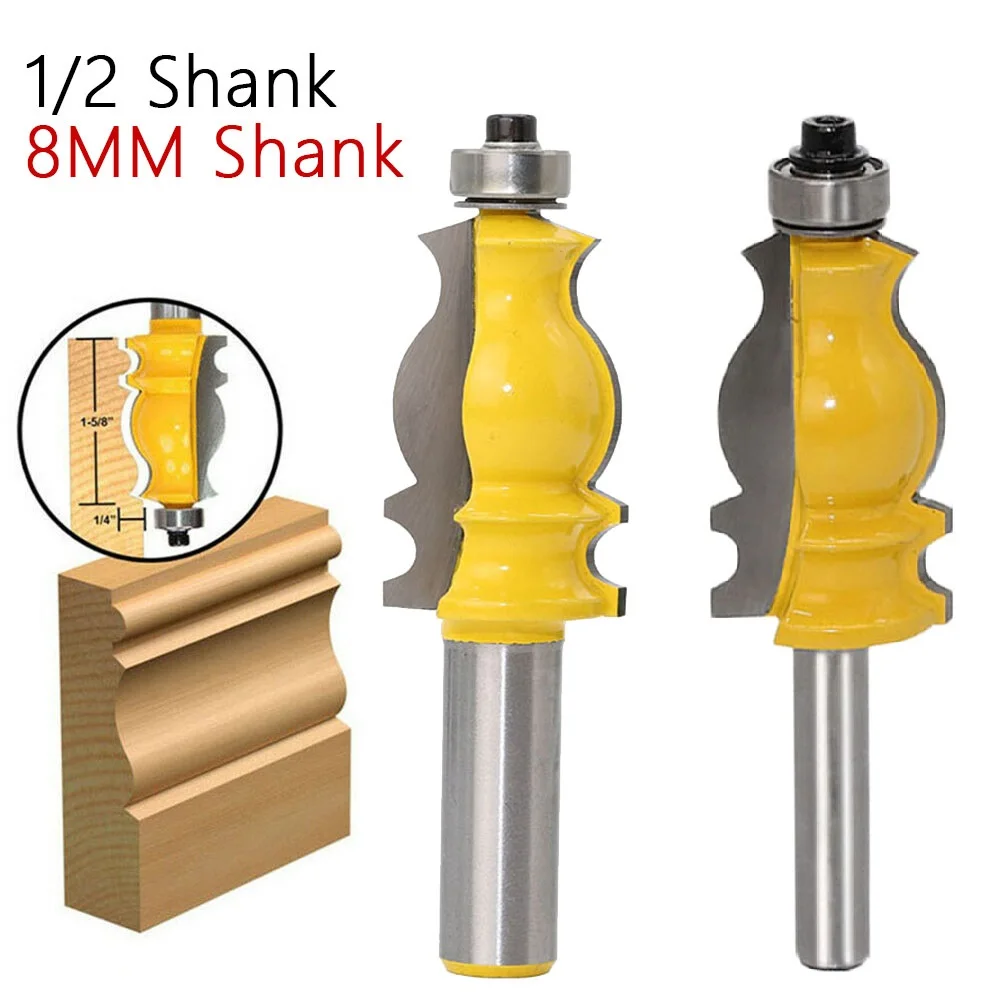 

1pcs Stainless Steel 1/2"/8mm Shank Woodworking Milling Cutter For Deflasher Wood Flooring Wainscot Paneling Power Tool Parts