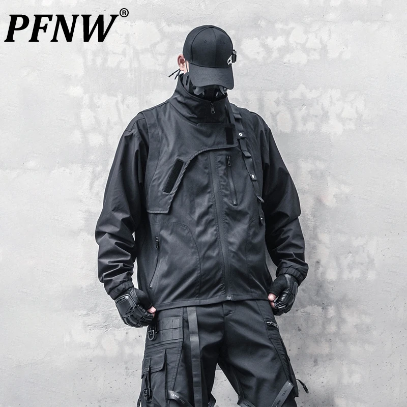 

PFNW Men's Tide Waistcoat American Darkwear Trendy Outdoor Vest Niche Design Spring Autumn New Jacket Loose Casual Punk 12Z4654