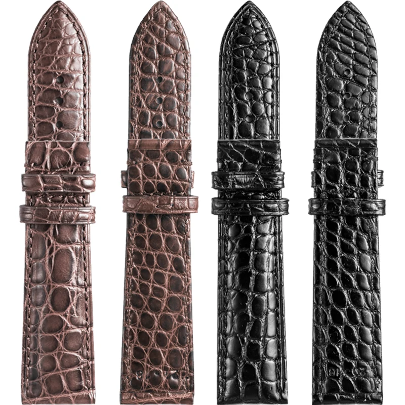 Luxury Double-sided Crocodile Watch Strap for Men/Women Crocodile Watch straps Leather Classic Design Watchbands Pefect Men Gift