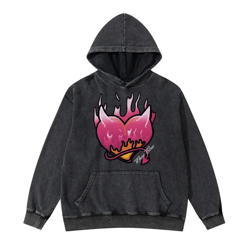 

ColdYingan Washed Hooded Sweatshirts Unisex Fashion Vintage Oversized Essentials Comfortable Vintage Clothes In The Winter