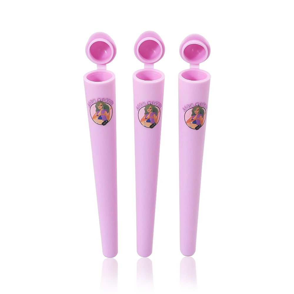 

Lady Hornet Plastic King Size Tube 118 MM Pink Vial Waterproof Airtight Smell Proof Cigarette Solid Storage Sealing Container