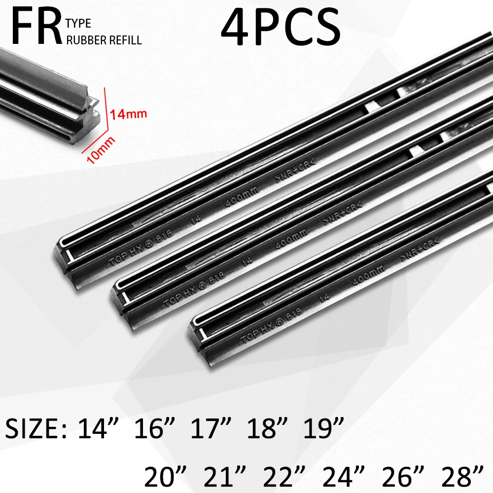 

4 шт., автомобильные щетки стеклоочистителя, 10 мм, 14 мм, 16 дюймов, 17 дюймов, 18 дюймов, 19 дюймов, 20 дюймов, 21 дюйм, 22 дюйма, 24 дюйма, 26 дюймов