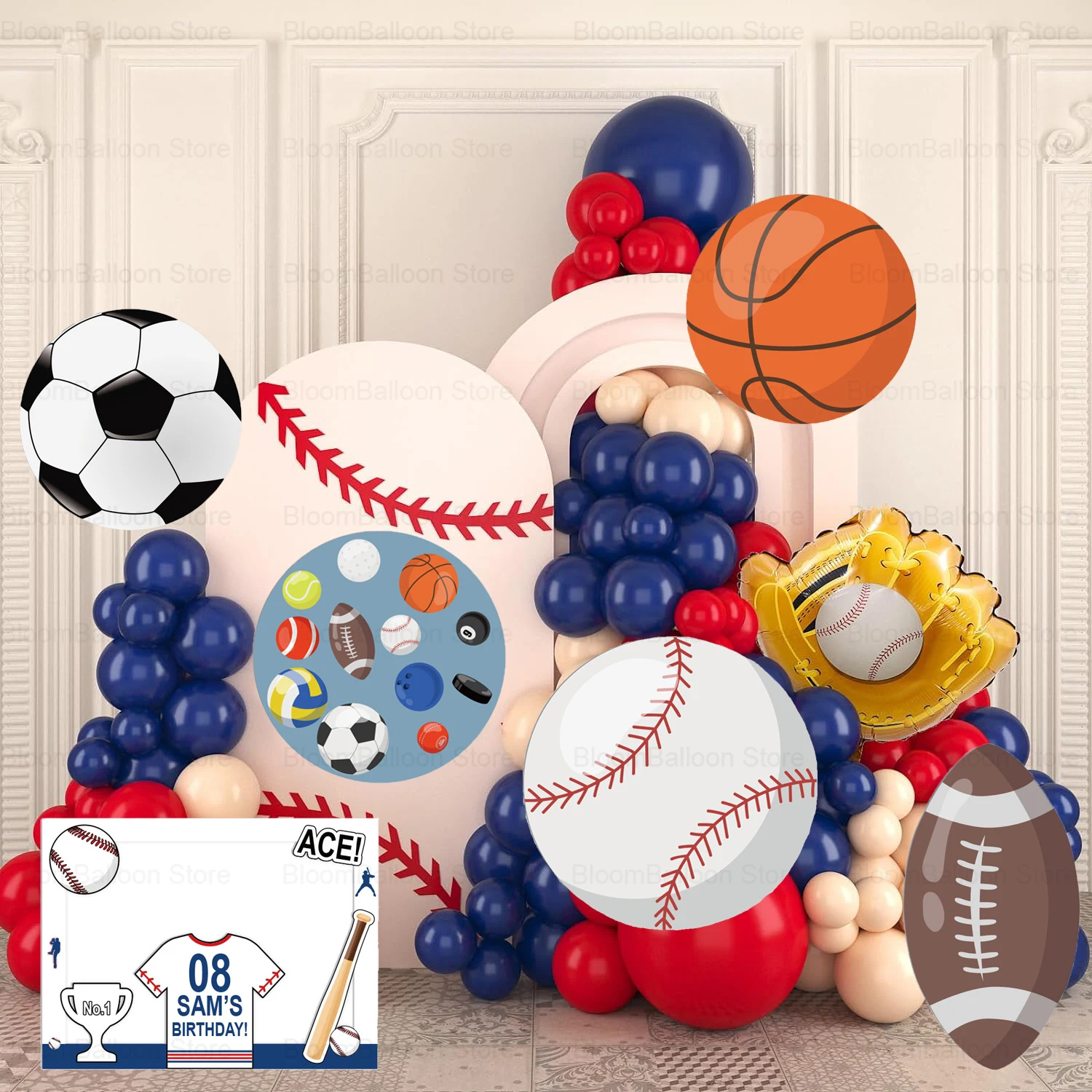 Спортивная Тема КТ доска Баскетбол Футбол вырез бейсбольная Арка декорация для