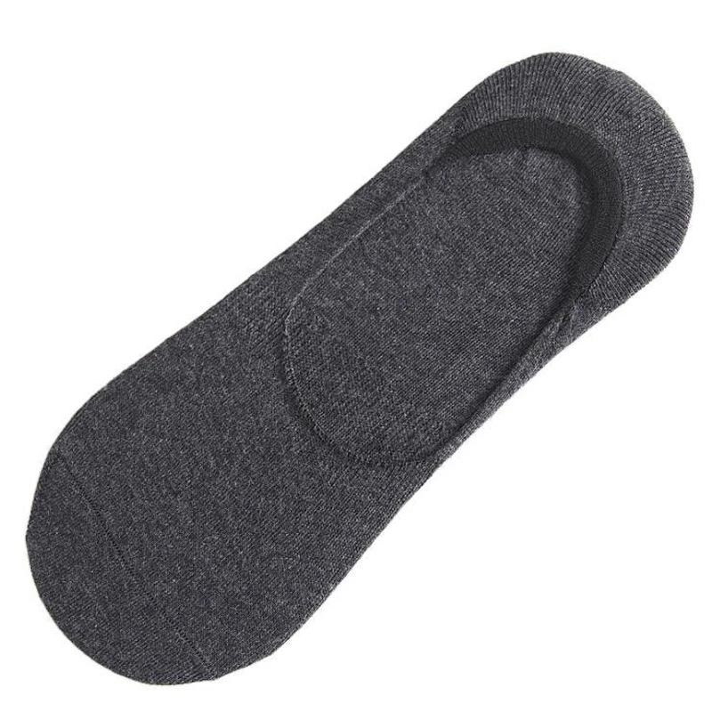 

Pack of 2 Summer Men's Solid Color Boat Socks Men's Shallow Non-slip Silicone Invisible Socks Men's Cotton Casual Short Socks